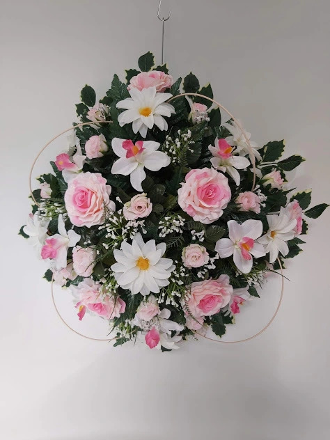 Coussin rose boule